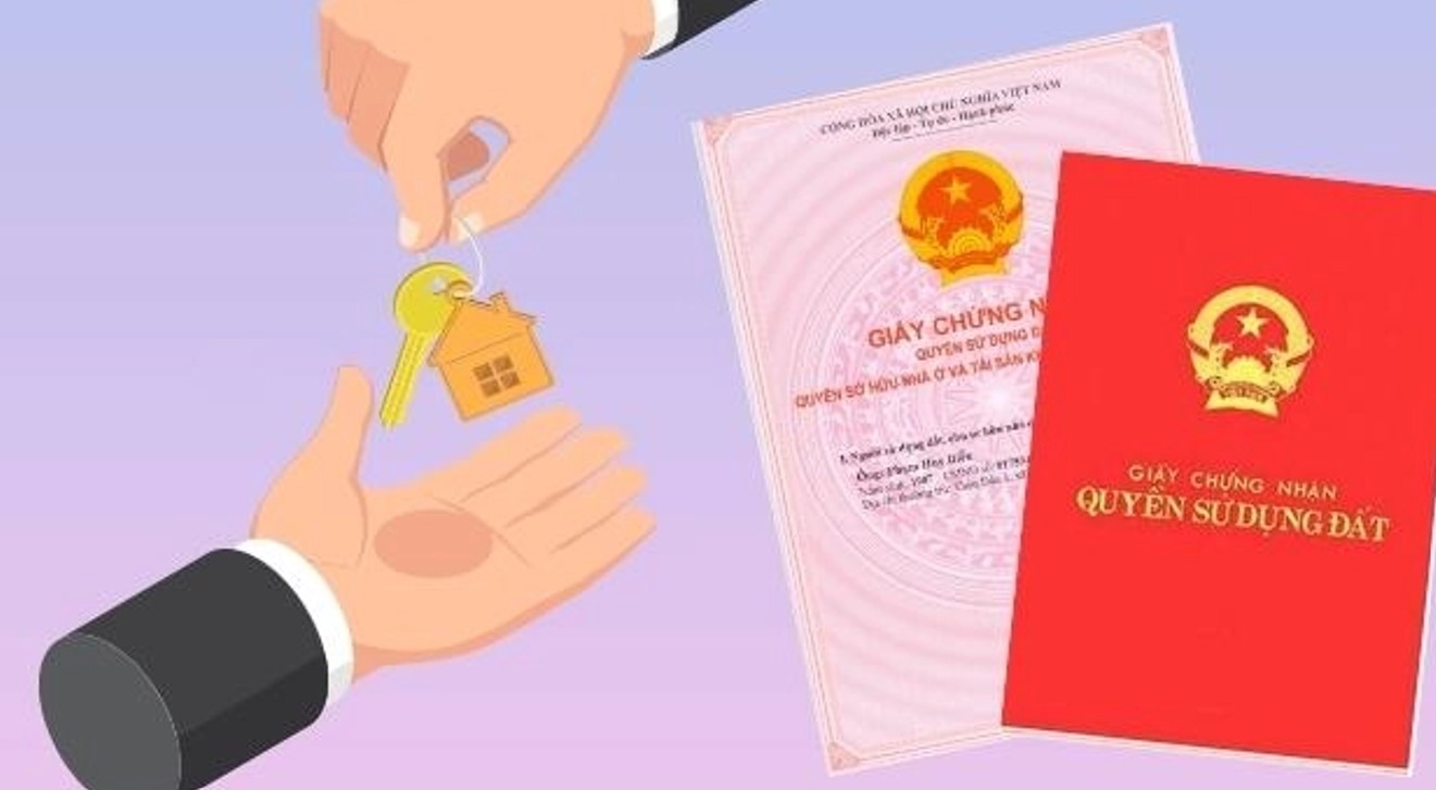 Nhận sổ hồng sau khi hoàn tất thủ tục thừa kế đất không di chúc