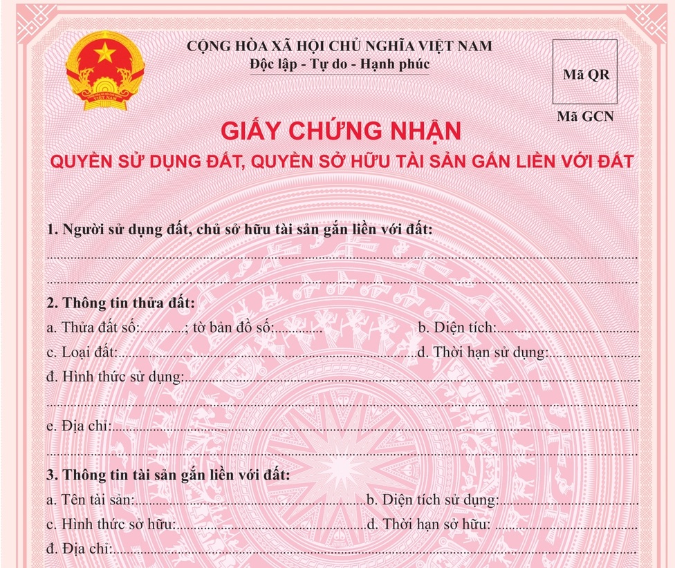 Giấy chứng nhận quyền sử dụng đất (sổ hồng) là chứng từ quan trọng