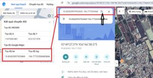 Xác định vị trí nhà đất theo sổ bằng hệ tọa độ x và y sang google map